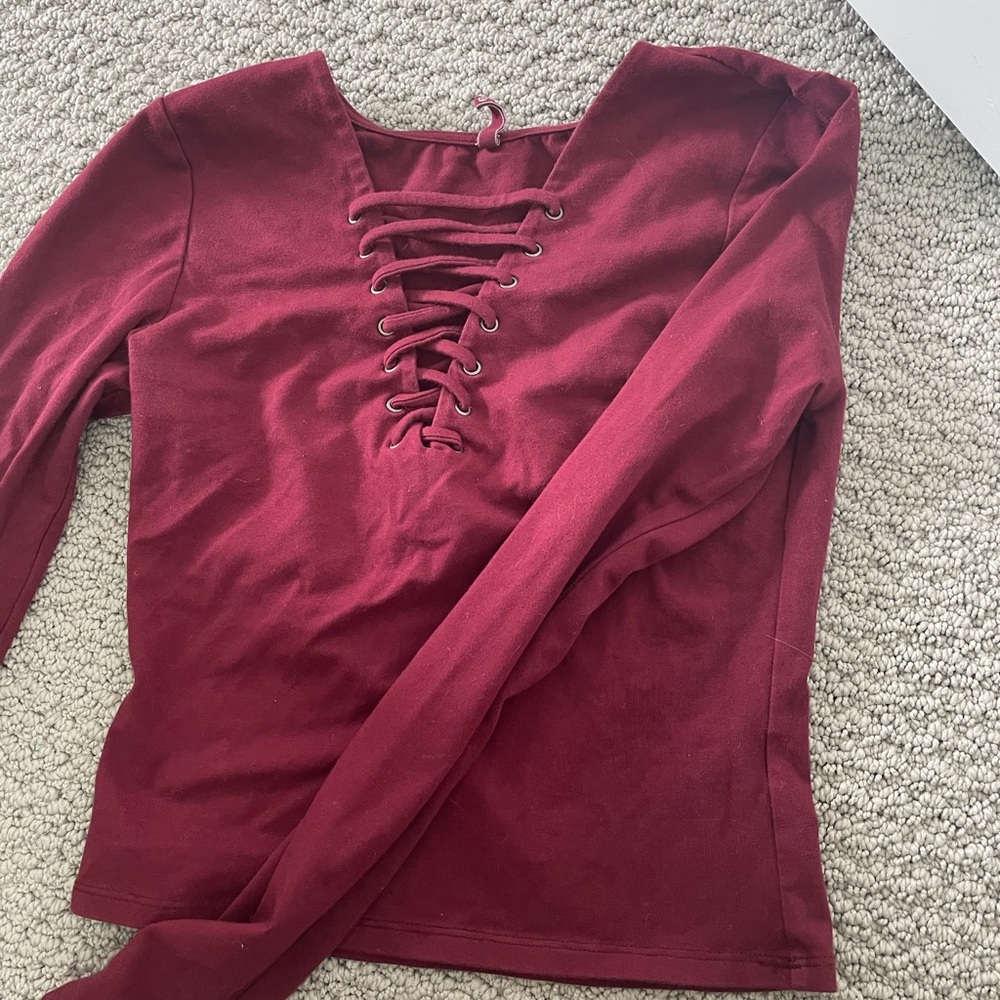 Maroon crop top